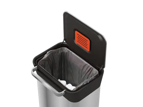 Pedaalemmer Intelligent Waste Titan mat RVS Zwart 30 liter