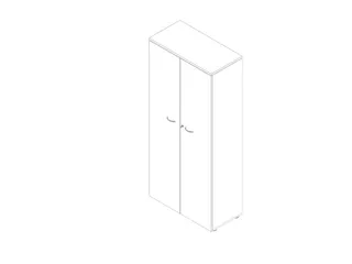 Kantoorkast Romp Wit Front Wit bxdxh 900x450x2000mm - 1