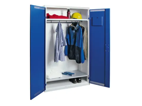 Garderobekast 1800x1000x500mm 1vak Staal Romp Ral7035 Front Ral5010