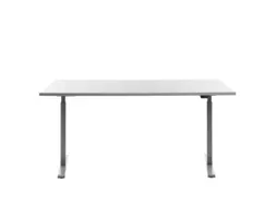 Elektrisch ihv bureau,HxBxD 700-1200x1600x800mm,blad wit,T-voet grijs
