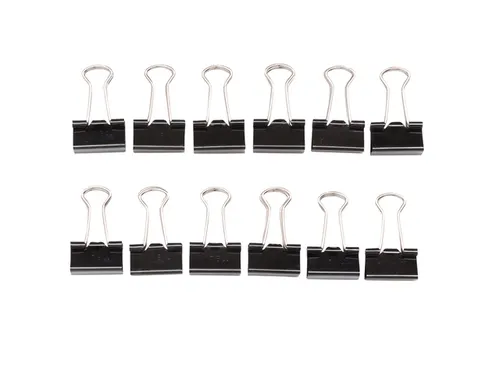 Papierklem MAUL 215 foldback 16mm capaciteit 5mm zwart 12 stuks