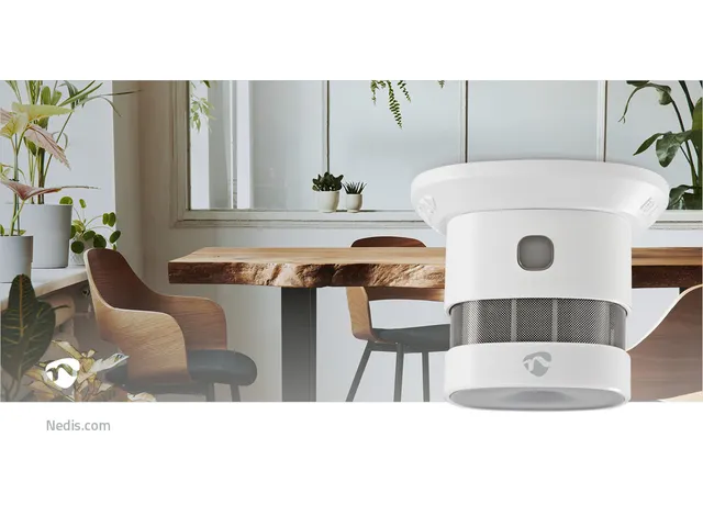 Rookmelder Nedis Zigbee 3.0 Wifi 10 jaar wit