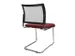 Siège visiteur assise bordeaux dossier maille noir assise HxlxP 450x4