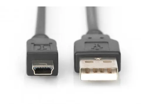 USB 2.0 Aansluitkabel Type A - Mini B (5-pins) St/St 1,8m Zwart