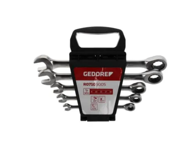 GEDORE R07105005 Combinatie ratel steeksleutelset SW8-19mm 5stuks