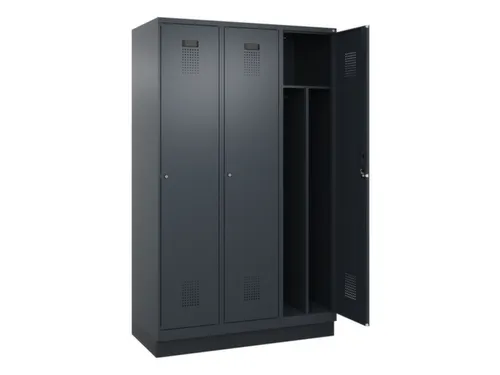locker voor scheiding van kleding,HxBxD 1950x1200x500mm,3vak