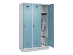 locker,HxBxD 1950x1200x500mm,3vak,vak B 400mm,draaigrendel,sokkel