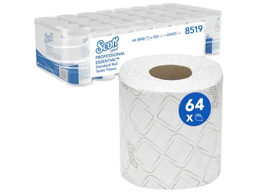 Toiletpapier Scott Essential 2-laags 350 vel wit 8519