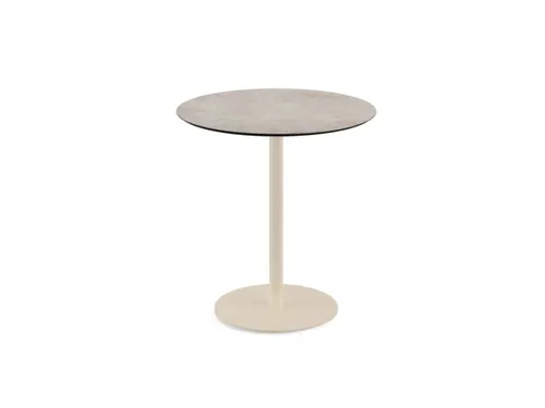 bistrotafel,HxØ 730x700mm,rond,schotelvoet zandkleuren