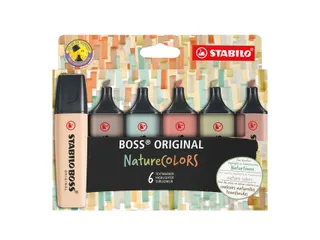Markeerstift STABILO Boss 70/6 nature colors etui à 6 stuks - 2