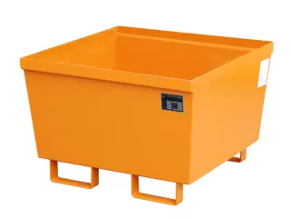 Opvangbak 1x 200l Opvangvol. 229l Oranje 545x 800x 800mm Open - 1