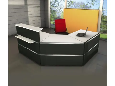 Balie Compleet 2350x 2500mm Met 2 Hoeken Tassenplank Front Antraciet