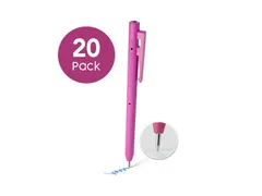 Eco v2.0 DetectaPen met clip roze blauwe inkt detecteerbaar 20 stuks