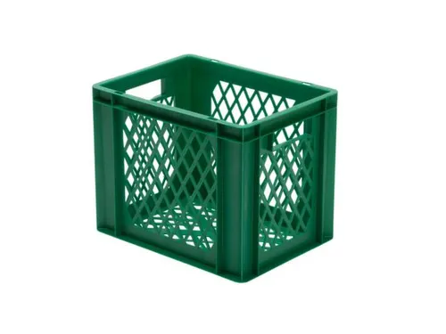 Euronorm-Stapelbak 29l 320x 400x 300mm Wanden/Bodem Opengewerkt Groen