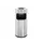 Metalen Afvalbak 17 Liter Met Asbak Metaal Zilver