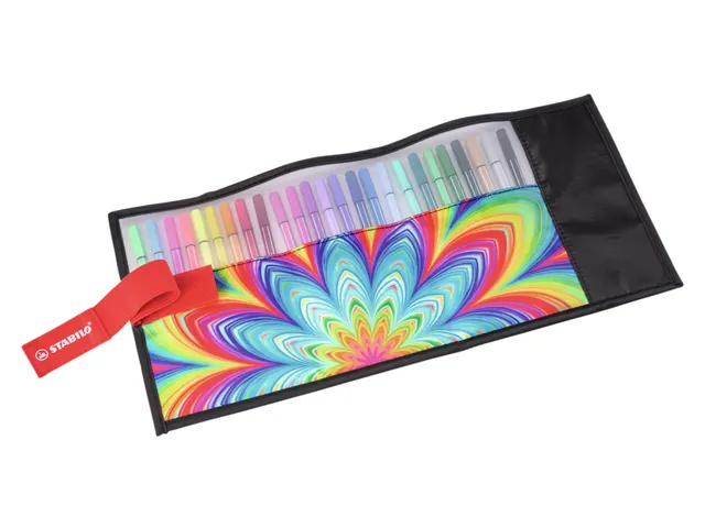 Viltstift STABILO Pen 68/25 Arty roletui medium assorti set à 25 stuk