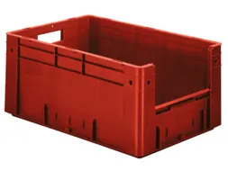 Euronorm Stapelkrat Rood 270x600x400mm 50l Gesloten Grijpopening