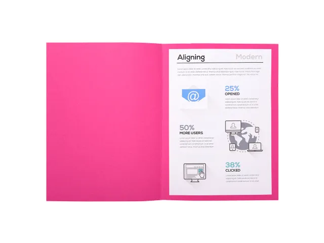 Dossiermap FOREVER 250 100% gerecycleerd 24x32cm Fuchsia 100 Stuks