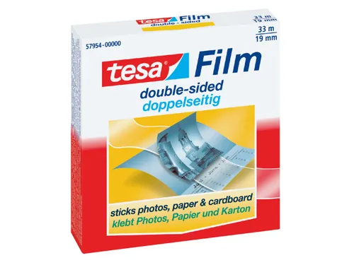 Dubbelzijdige plakband Tesa film 19mmx33m