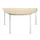 Tafel Halfrond 120x60 Cm Frame Aluminium Blad Esdoorn