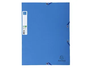Elastomap Exacompta Clean'Safe 3-kleppen glanskarton blauw - - 2