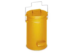 veiligheidsafvalbakken,25l,HxØ 500x270mm,romp staal RAL1023