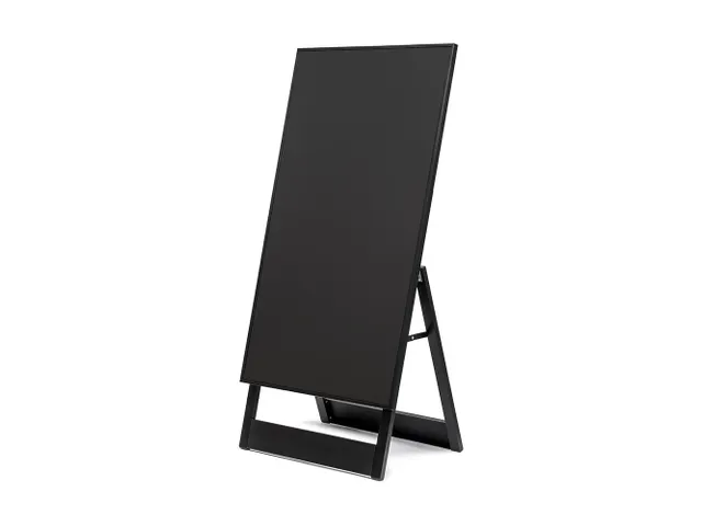 Chevalet numérique en A avec écran Samsung 55 inch aluminium noir