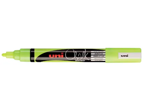 Krijtstift Uni-ball chalk rond 1.8-2.5mm fluor geel