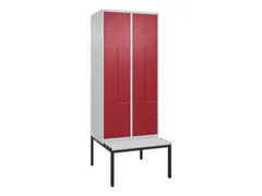 Z-garderobekast,HxBxD 2120x800x815mm,4vak,vak B 400mm,cil.-slot