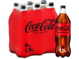 Coca-Cola Zero frisdrank 1,5 L fles pak van 6 stuks