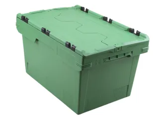 Euronorm-herbruikbare bakken,HxLxB 349x600x400mm,PP,groen - 2