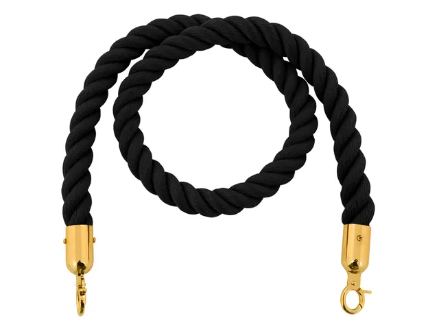 Koord Van Henneptouw Zwart Messing 1.5 Meter