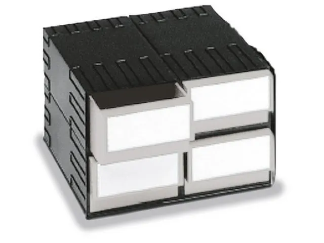 Bloc Tiroirs Modulaire Hxlxp 202X332X345Mm 4/4Structures/tiroirs Gris