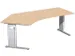 Bureau d’angle 680-820x2166x1130 retour à gauche hêtre pieds en C