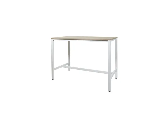 Domino Basic Statafel 180x80x110cm Lindberg Eiken Onderstel Wit