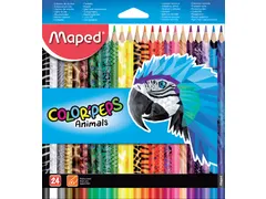 Kleurpotlood Maped Color'Peps Animals set à 24 kleuren