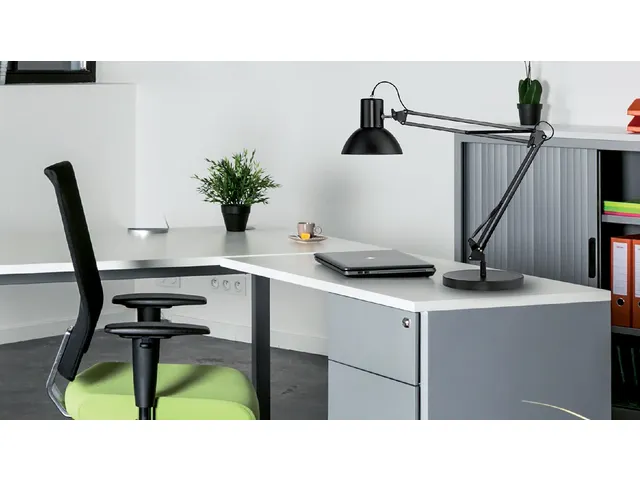 Bureaulamp Unilux Success 80 LED met klem en voet Zwart