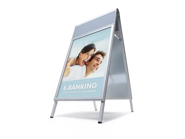 Stoepbord A1 Design Compasso met Logo Paneel weerbestendig