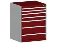 ladekast 1000x800x750mm 7laden zware lasten RAL7035 front RAL3004