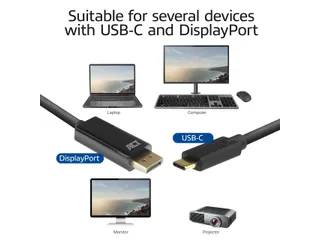 Kabel ACT USB-C naar Displayport 60Hz 2 meter - 6