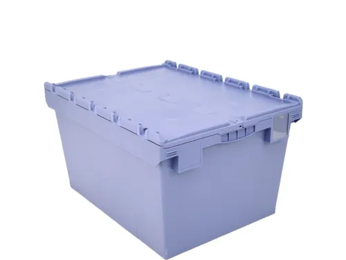 Herbruikbare Stapelbak Dubbelde Bodem 453x800x600mm 153l Deksel