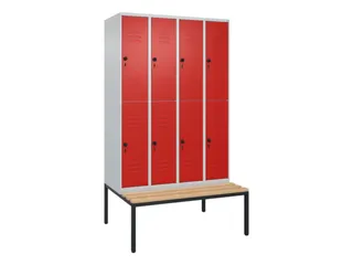 Dubbeldekse dekenkist,HxBxD 2120x1200x815mm,4x2vak.,vak B 300mm - 1