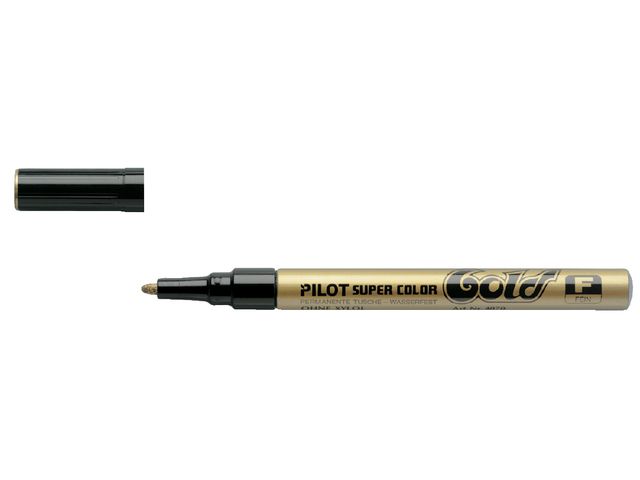 Viltstift PILOT Super SC-G-F lakmarker rond goud 1mm | MarkeerstiftWinkel.nl