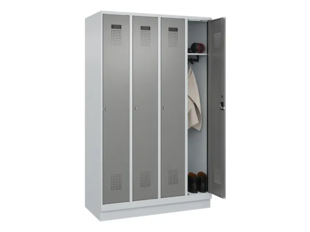 locker,HxBxD 1950x1200x500mm,4vak,vak B 300mm,cil.-slot,sokkel