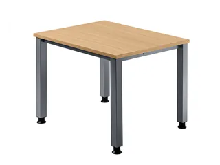 In hoogte verstelbaar bureau,HxBxD 680-760x800x800mm,blad beuken - 1