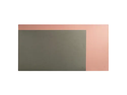 Onderlegger PU 35x60cm nude/grijs