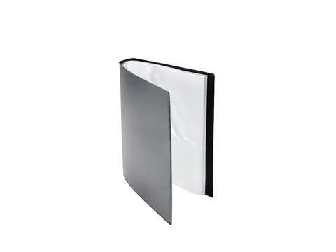 Showalbum Foldersys A4 PP 100 tassen zwart met frontsheet