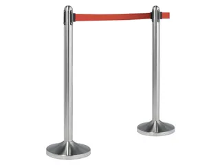 Afzetpaal Securit RVS met rolband 210cm rood - 2