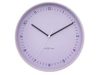 Wandklok NeXtime Berlin L 40cm lavendel aluminium - 1
