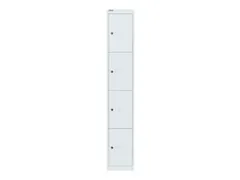 lockerkast,HxBxD 1802x305x305mm,1x4vakken,cil.-slot,romp verkeerswit